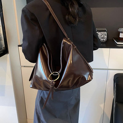 Faux Leather Shoulder Bag