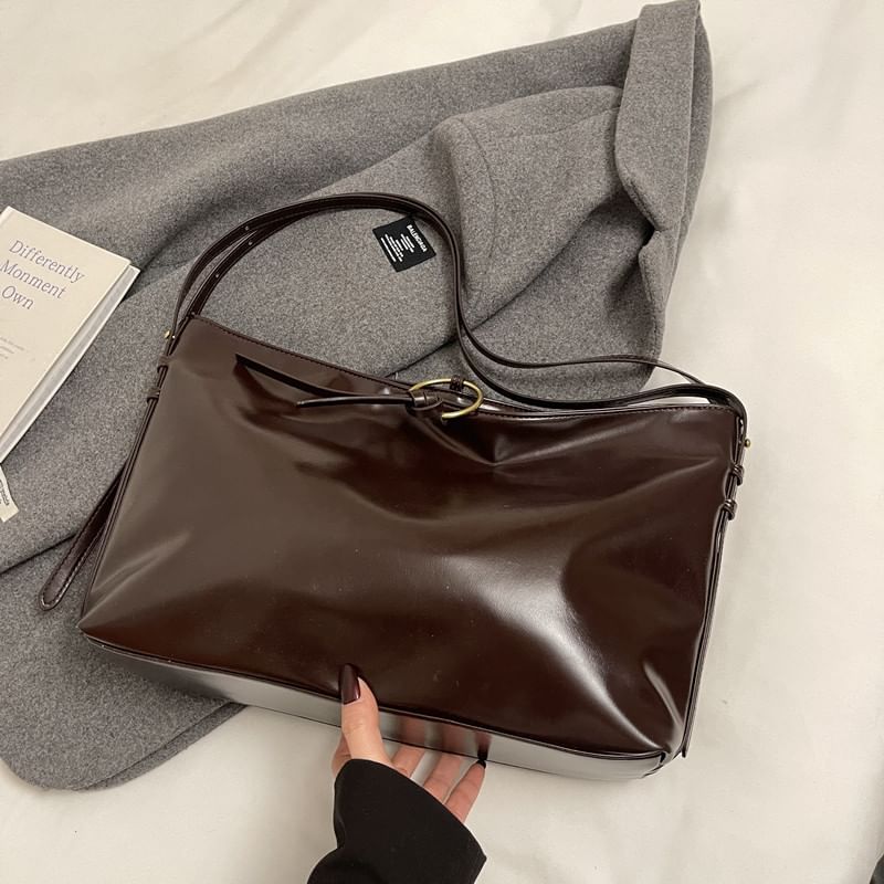 Faux Leather Shoulder Bag