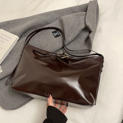 Faux Leather Shoulder Bag