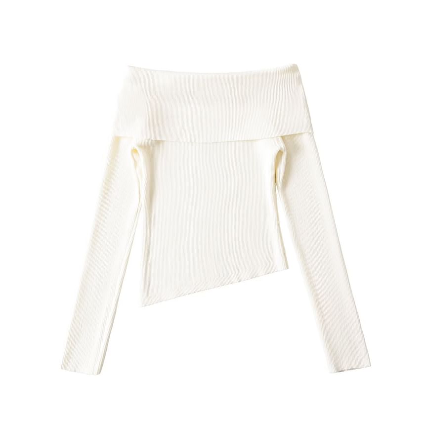 Off Shoulder Knit Top Lace Panel Camisole Set