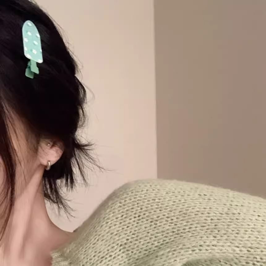 Patterned Hair Acrylic Clip Set of 2: