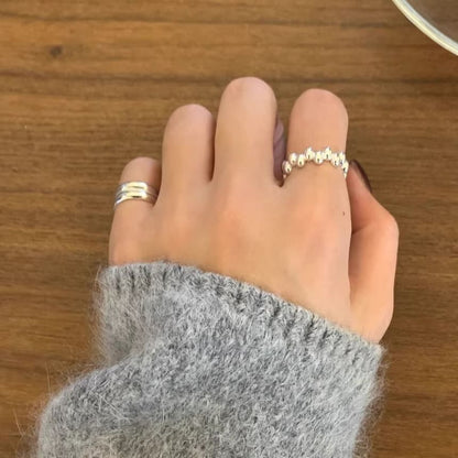 Ring 925 Sterling Silver Open Glossy