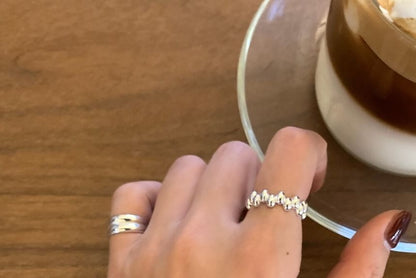 Ring 925 Sterling Silver Open Glossy