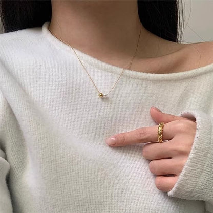 Pearl Silver 925 Necklace Sterling Faux Ball