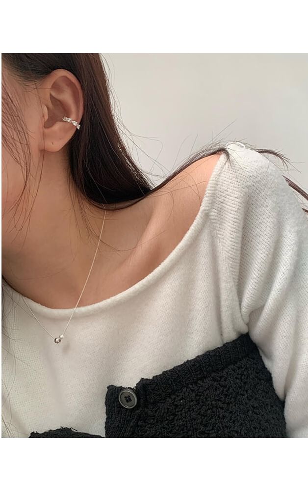 Pearl Silver 925 Necklace Sterling Faux Ball