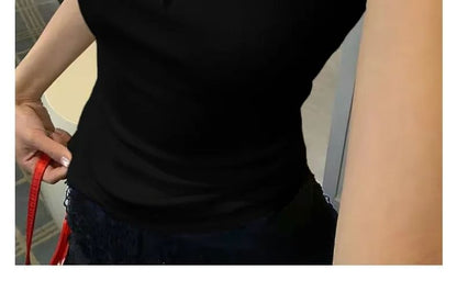 Lace-Trim Scoop Neck Sleeveless Cami Top