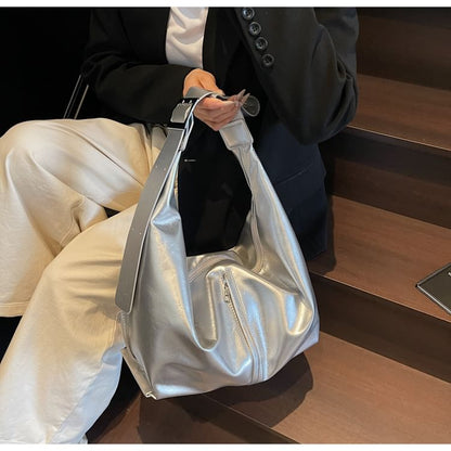 Panel Buckle Shoulder Bag