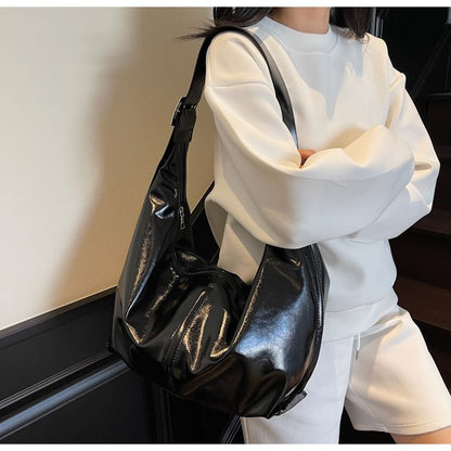 Panel Buckle Shoulder Bag