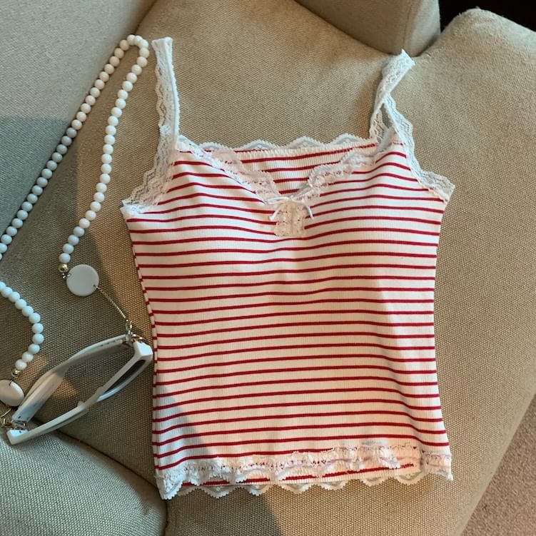 Lace Trimmed Camisole Top
