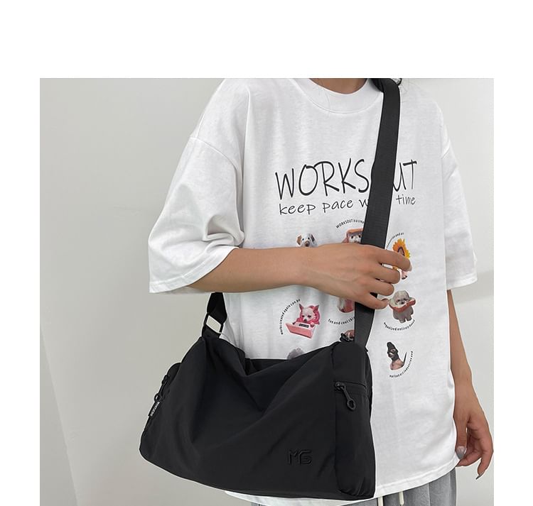 Plain Nylon Shoulder Bag