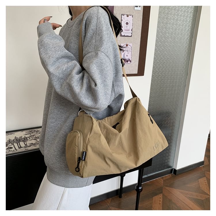 Plain Nylon Shoulder Bag