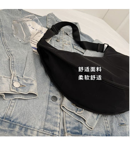 Textile Plain Hobo Bag