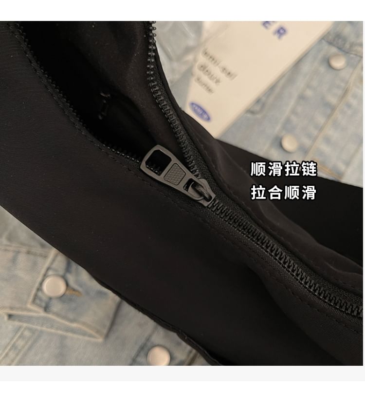 Textile Plain Hobo Bag
