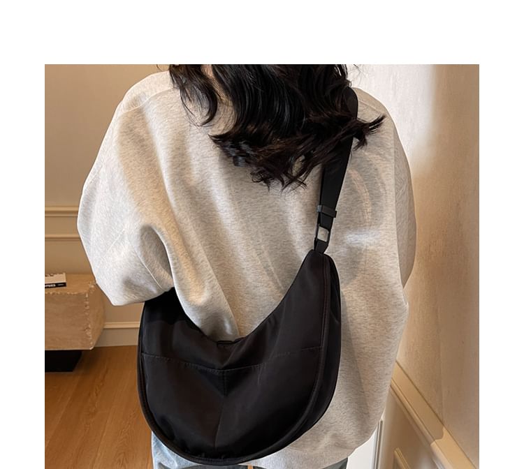 Textile Plain Hobo Bag