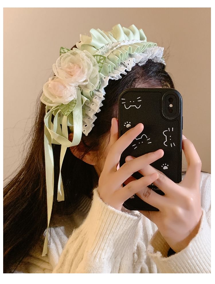 Ruffle Floral Headband