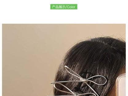 Set Bow Metallic Hair Clip