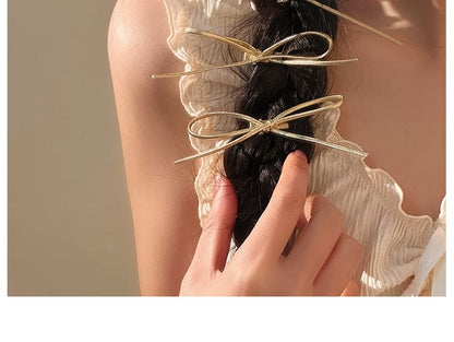 Set Bow Metallic Hair Clip