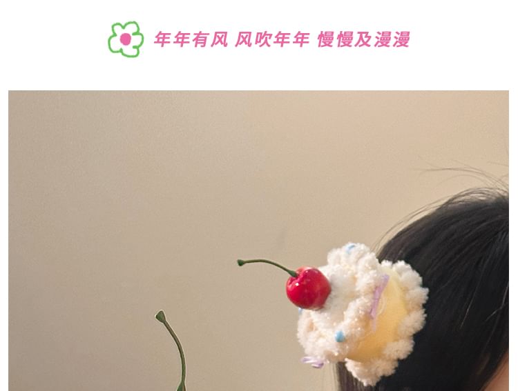 Hair Cake Clip Cherry