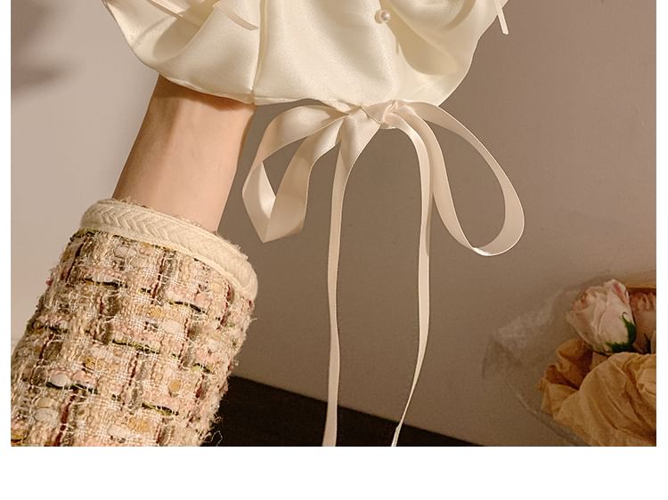 Satin Scrunchie Bow Plain