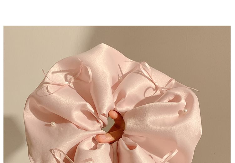 Satin Scrunchie Bow Plain