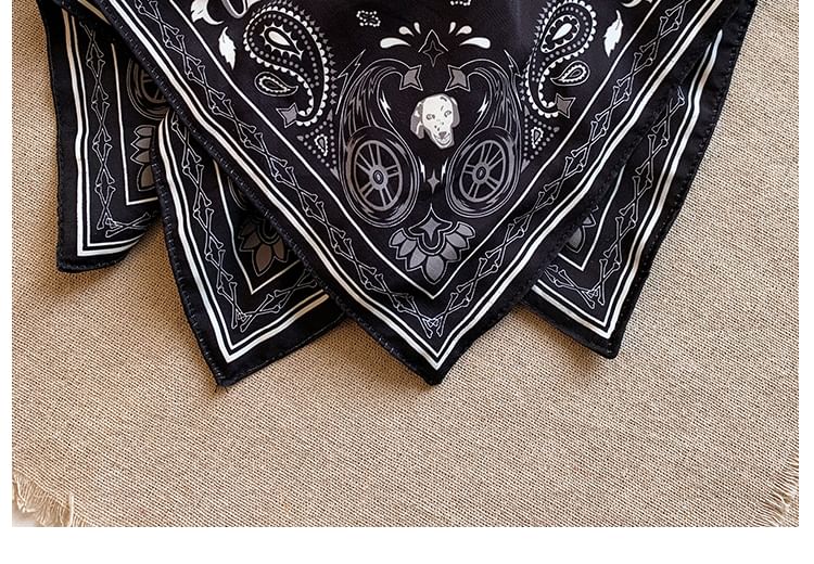 Print Scrunchie Paisley Square