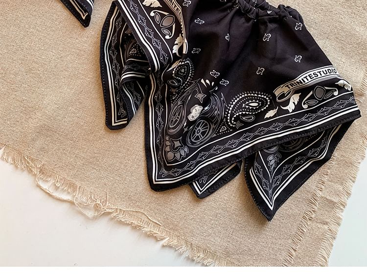 Print Scrunchie Paisley Square