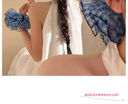 Plaid Mesh Scrunchie