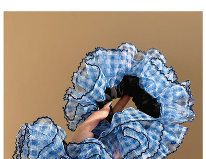 Plaid Mesh Scrunchie
