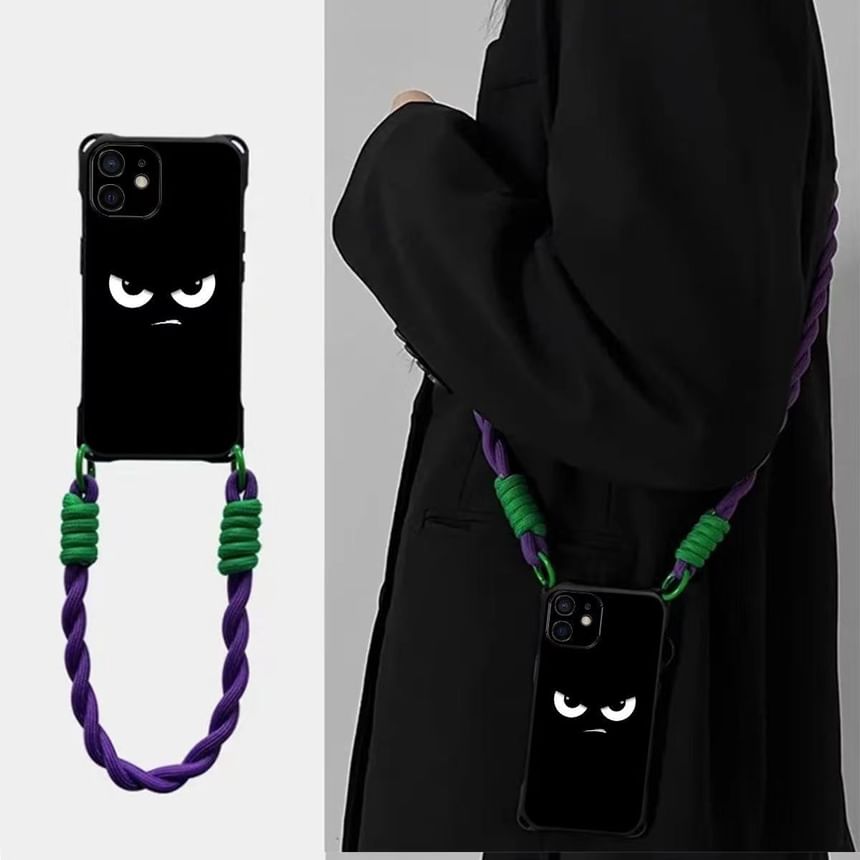 Case Lanyard Phone / Set Strap Eye Cartoon