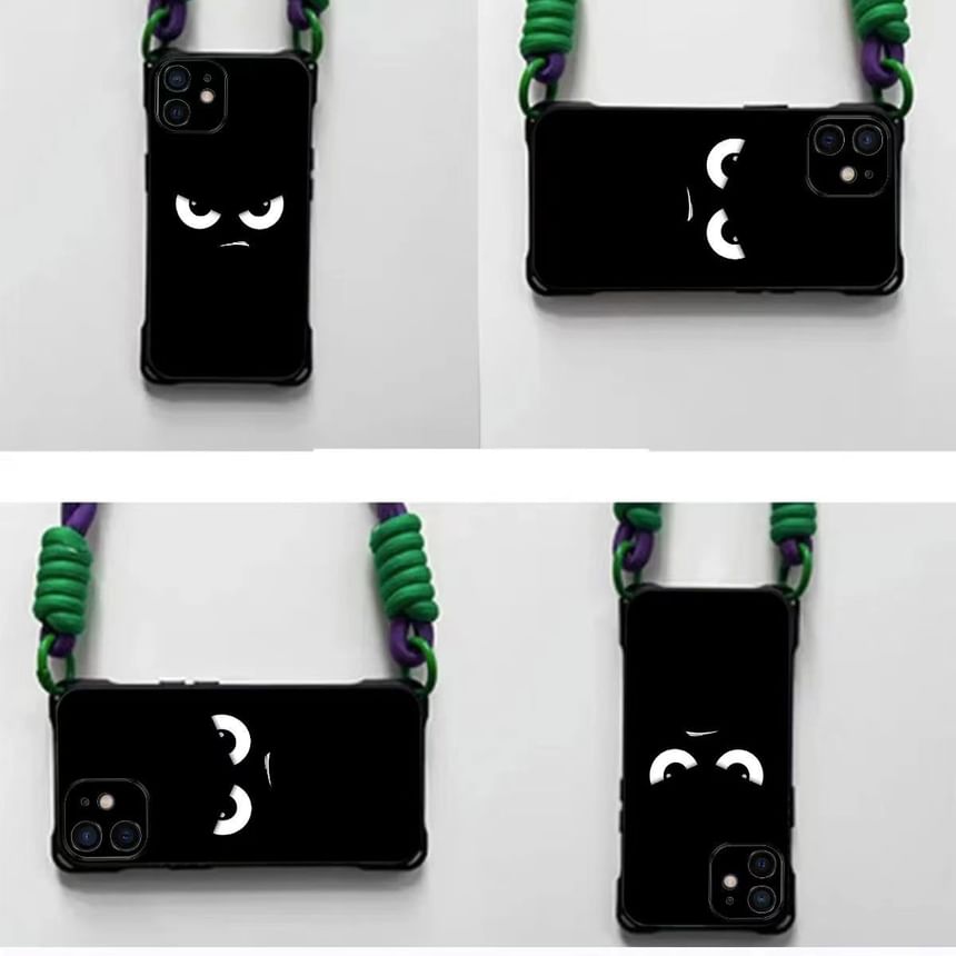 Case Lanyard Phone / Set Strap Eye Cartoon