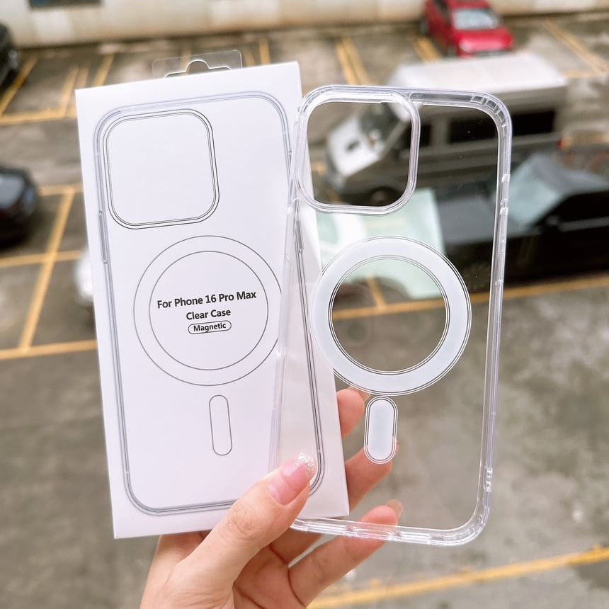with (Compatible MagSafe) Case Phone Magnetic Transparent
