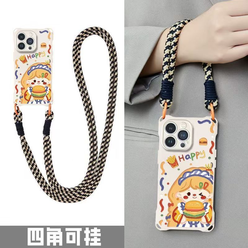 Girl Case Lanyard / Phone Strap Burger Set