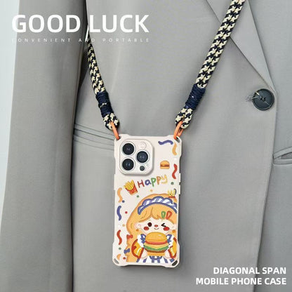 Girl Case Lanyard / Phone Strap Burger Set