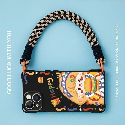 Girl Case Lanyard / Phone Strap Burger Set