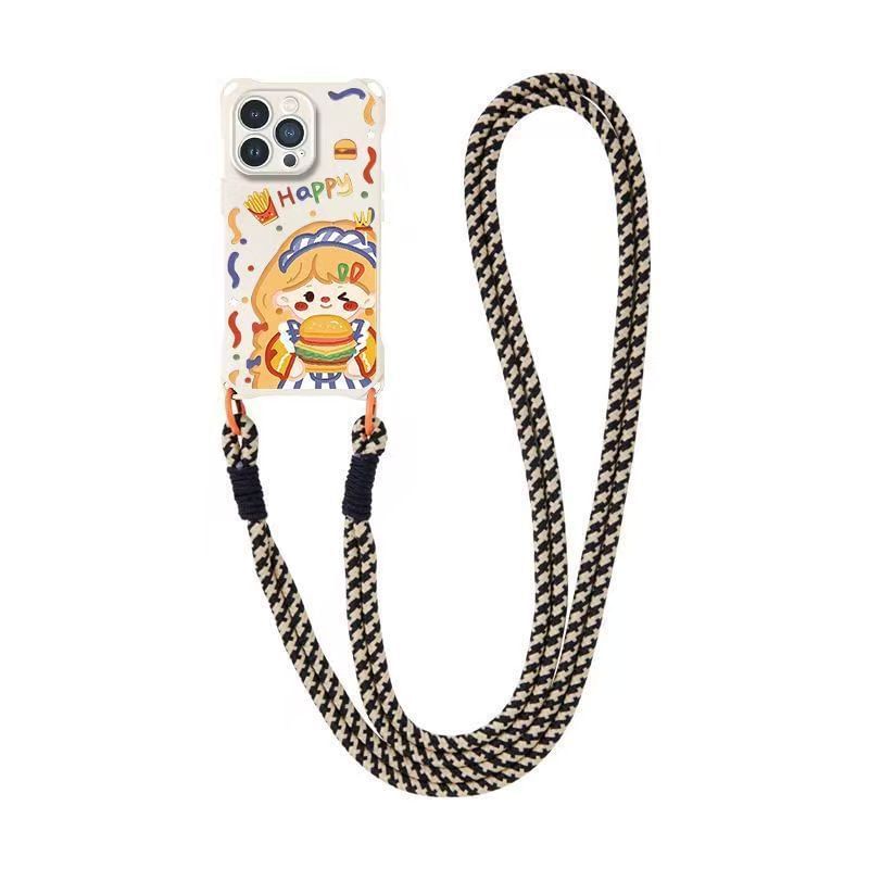 Girl Case Lanyard / Phone Strap Burger Set