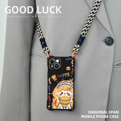 Girl Case Lanyard / Phone Strap Burger Set