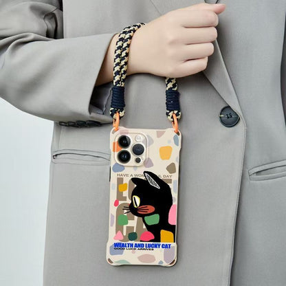 Case Strap Phone Cat Set Lanyard /