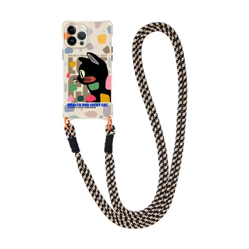 Case Strap Phone Cat Set Lanyard /