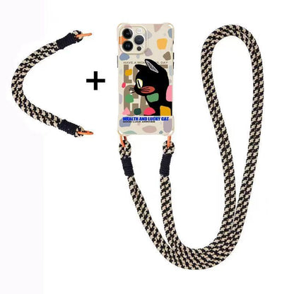 Case Strap Phone Cat Set Lanyard /