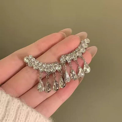 Earring Rhinestone CZ Climber