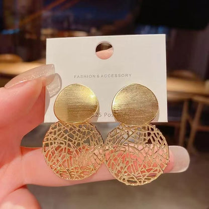 Double Disc Earring Drop