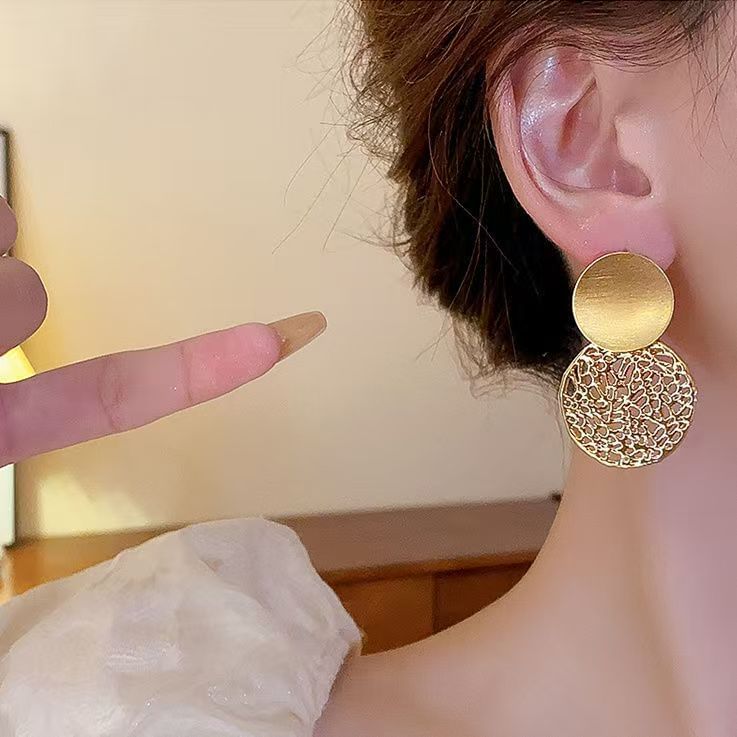 Double Disc Earring Drop
