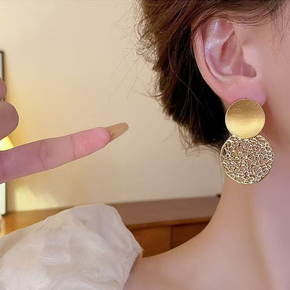 Double Disc Earring Drop