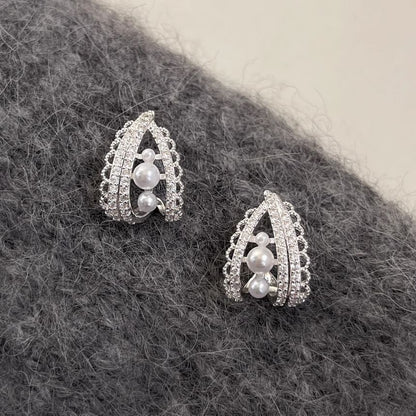 Faux Hoop Pearl Earring