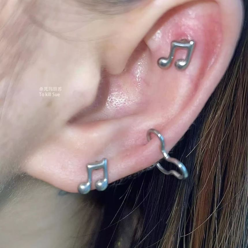Note Stud Music Earring