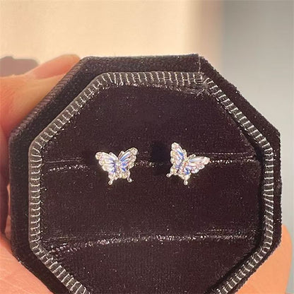 Butterfly Stud Earring Rhinestone