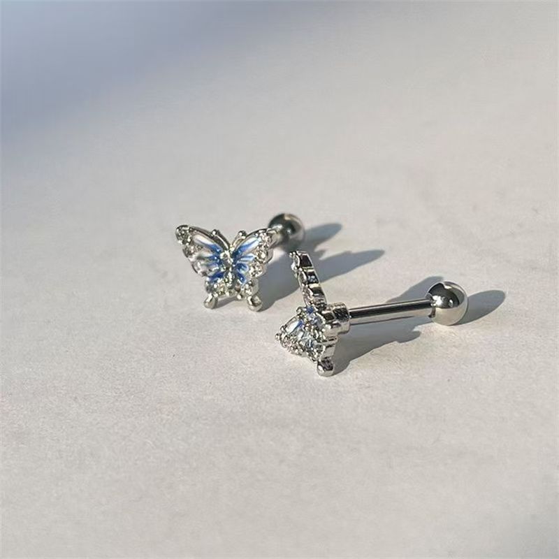 Butterfly Stud Earring Rhinestone