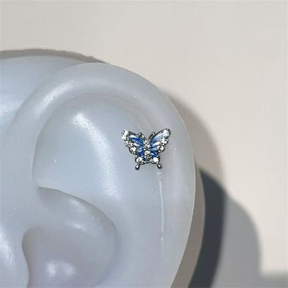 Butterfly Stud Earring Rhinestone