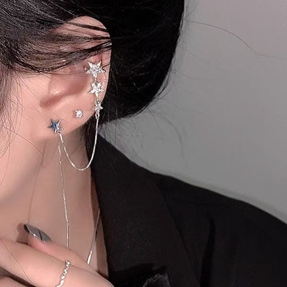 Star Cuff Earring Chained