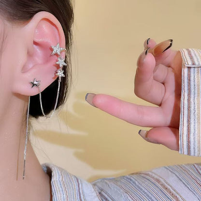 Star Cuff Earring Chained